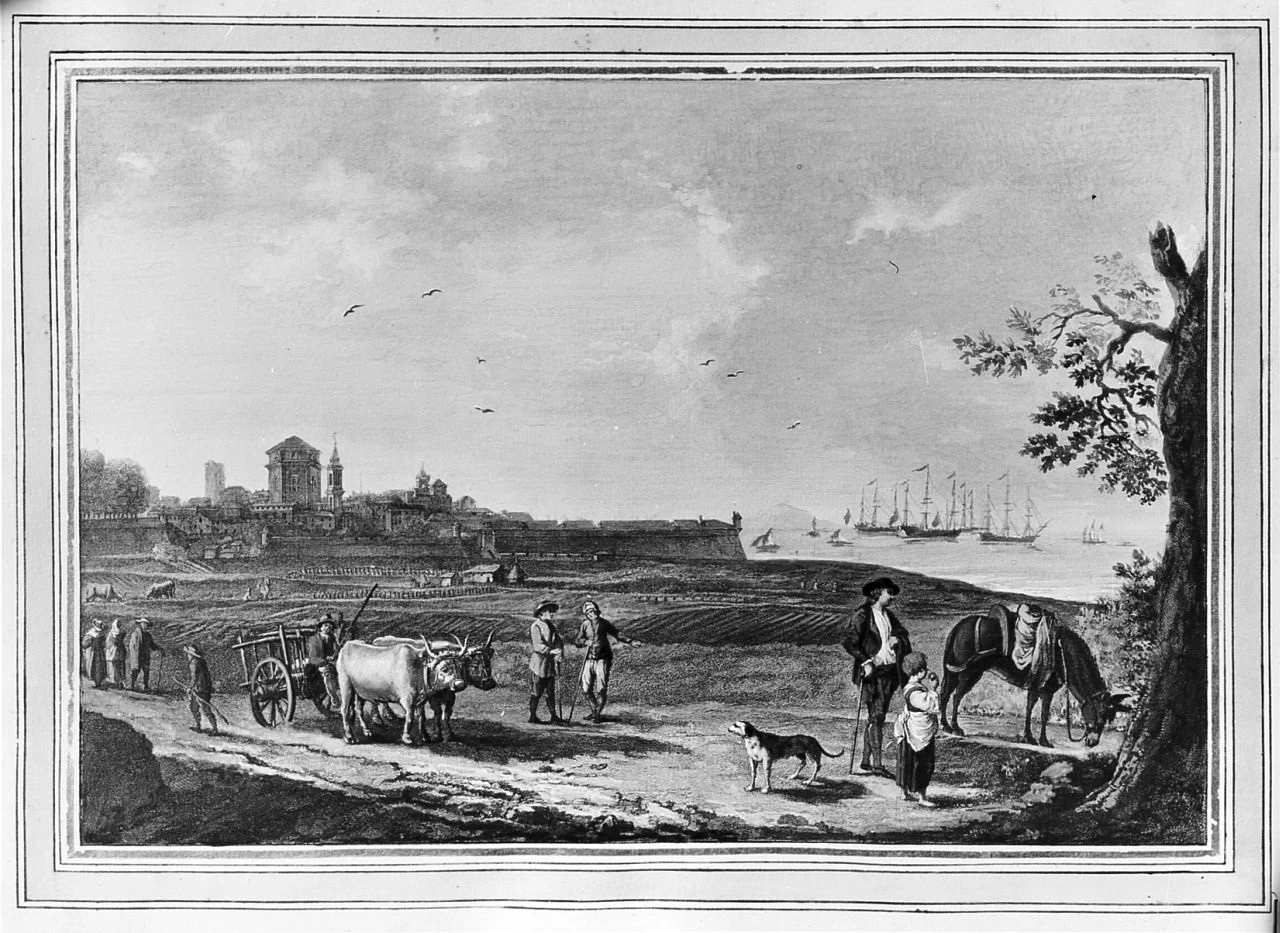 Veduta del molo di Livorno - Palazzo Pitti, Firenze
